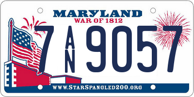 MD license plate 7AN9057
