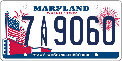 MD license plate 7AN9060