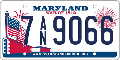 MD license plate 7AN9066
