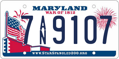MD license plate 7AN9107