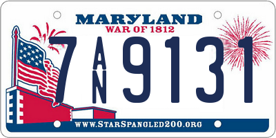 MD license plate 7AN9131