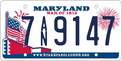 MD license plate 7AN9147