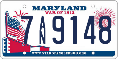 MD license plate 7AN9148