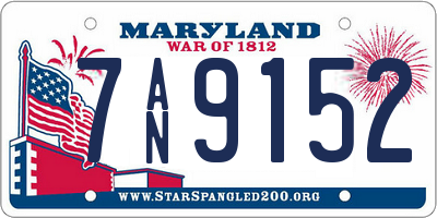 MD license plate 7AN9152