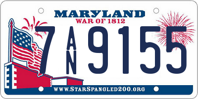 MD license plate 7AN9155