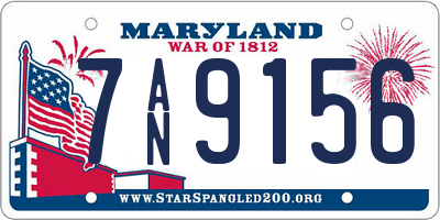 MD license plate 7AN9156