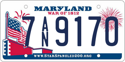 MD license plate 7AN9170