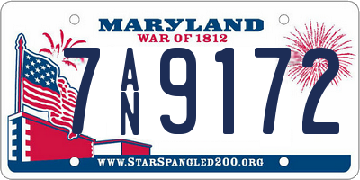 MD license plate 7AN9172