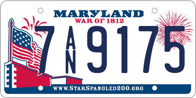 MD license plate 7AN9175