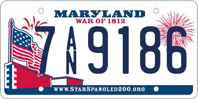 MD license plate 7AN9186