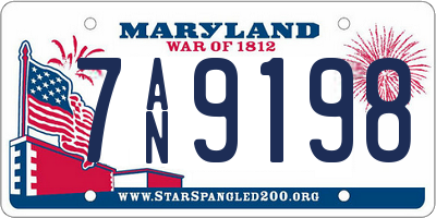 MD license plate 7AN9198
