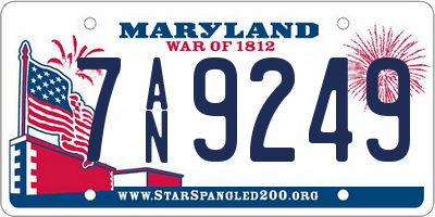 MD license plate 7AN9249