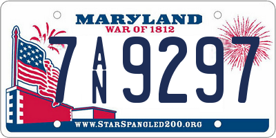 MD license plate 7AN9297