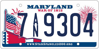 MD license plate 7AN9304