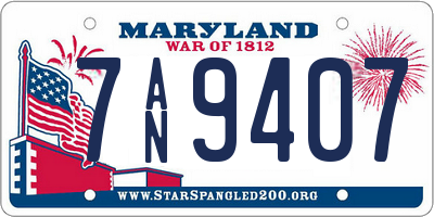 MD license plate 7AN9407