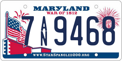 MD license plate 7AN9468