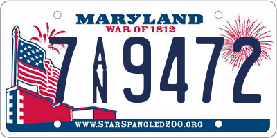 MD license plate 7AN9472