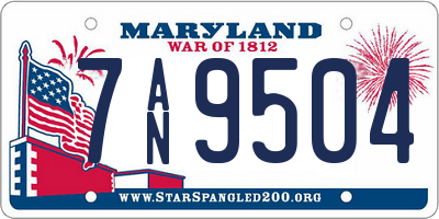MD license plate 7AN9504