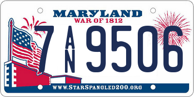 MD license plate 7AN9506