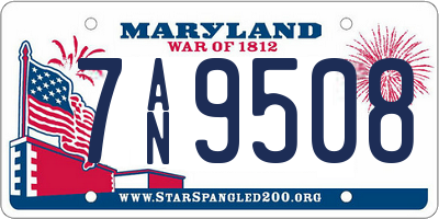 MD license plate 7AN9508