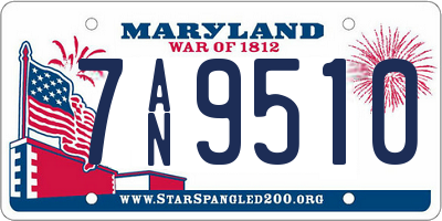 MD license plate 7AN9510