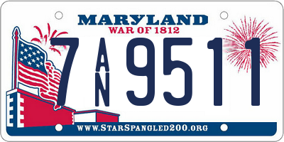MD license plate 7AN9511