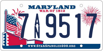 MD license plate 7AN9517