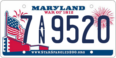 MD license plate 7AN9520