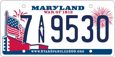 MD license plate 7AN9530