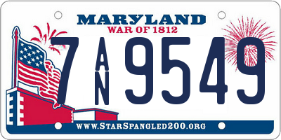 MD license plate 7AN9549