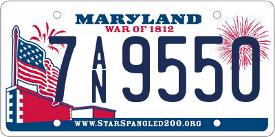 MD license plate 7AN9550