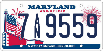MD license plate 7AN9559