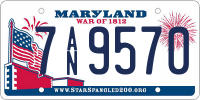 MD license plate 7AN9570
