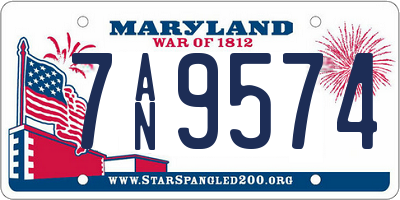 MD license plate 7AN9574