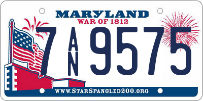 MD license plate 7AN9575