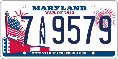 MD license plate 7AN9579