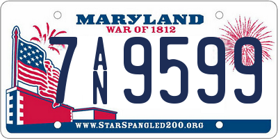 MD license plate 7AN9599