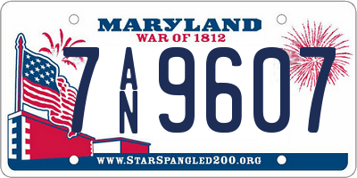 MD license plate 7AN9607