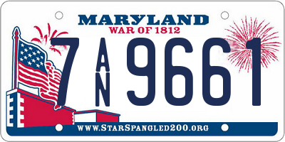 MD license plate 7AN9661