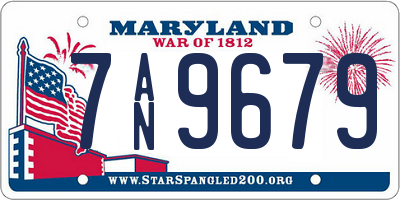 MD license plate 7AN9679