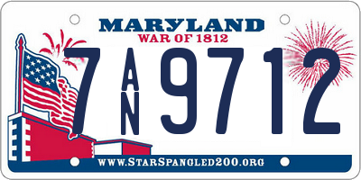 MD license plate 7AN9712