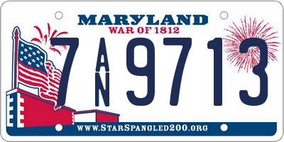 MD license plate 7AN9713