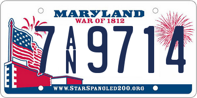 MD license plate 7AN9714