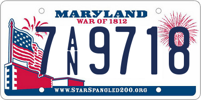 MD license plate 7AN9718