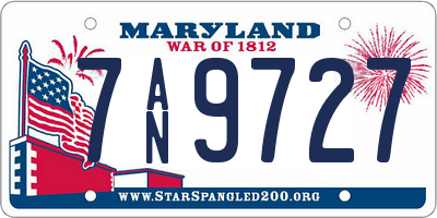 MD license plate 7AN9727