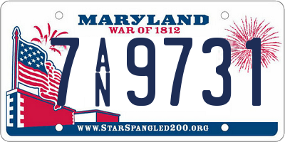 MD license plate 7AN9731