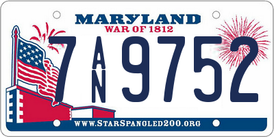MD license plate 7AN9752