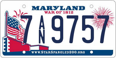 MD license plate 7AN9757