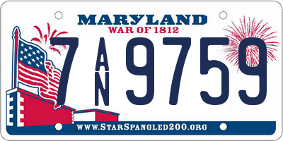 MD license plate 7AN9759