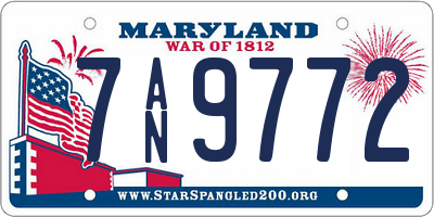MD license plate 7AN9772